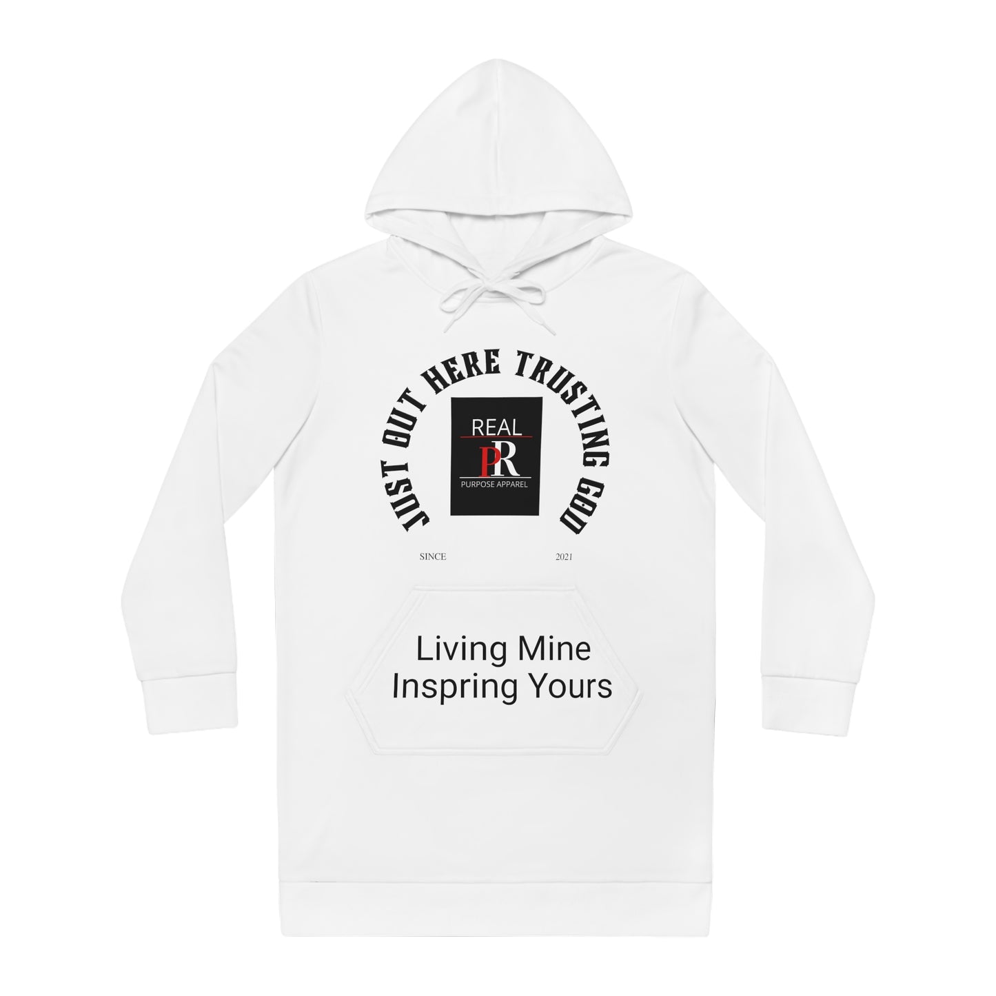 Real Purpose Apparel Living Mine Women's Hoodie Dress (AOP)