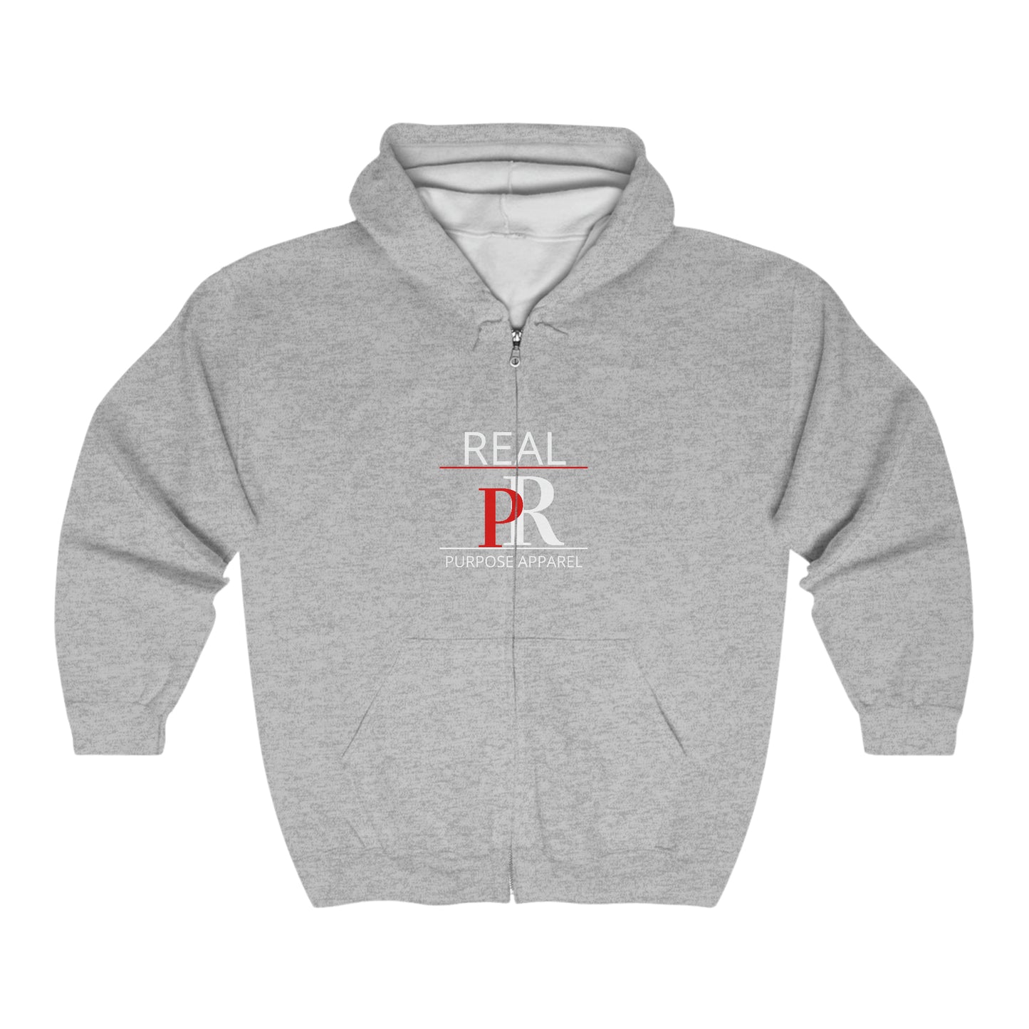 Classic Real Purpose Unisex Heavy Blend™ Full Zip Logo Hooded Sweatshirt