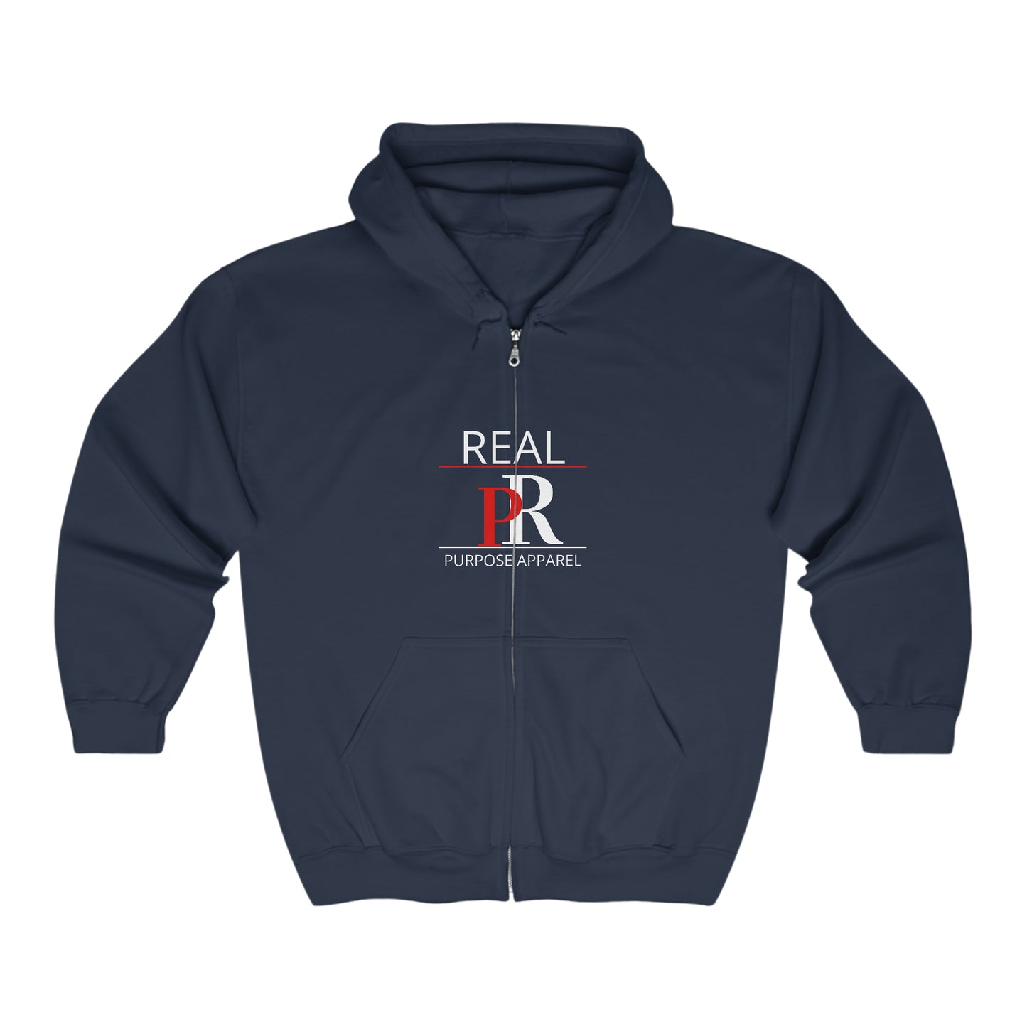 Classic Real Purpose Unisex Heavy Blend™ Full Zip Logo Hooded Sweatshirt