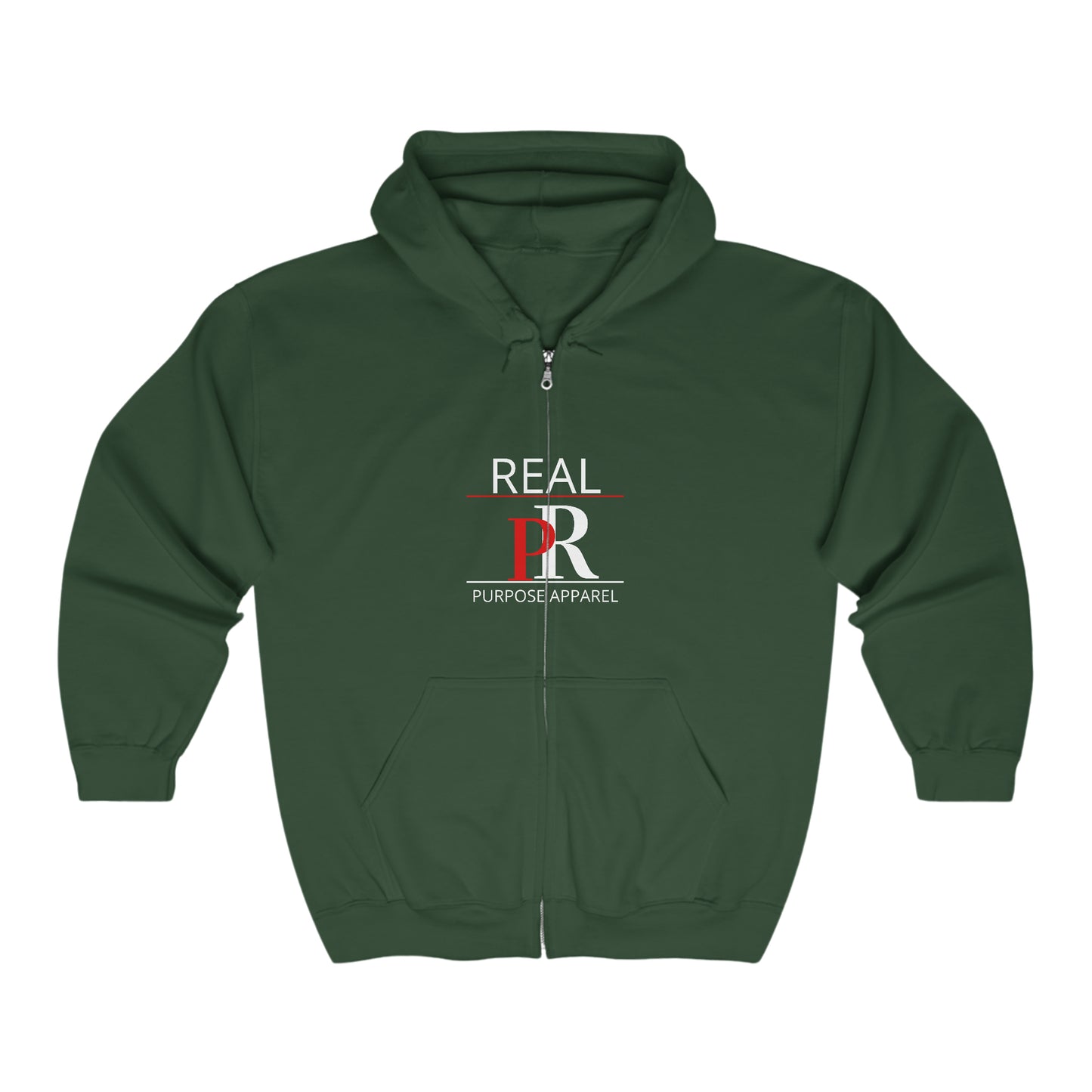 Classic Real Purpose Unisex Heavy Blend™ Full Zip Logo Hooded Sweatshirt