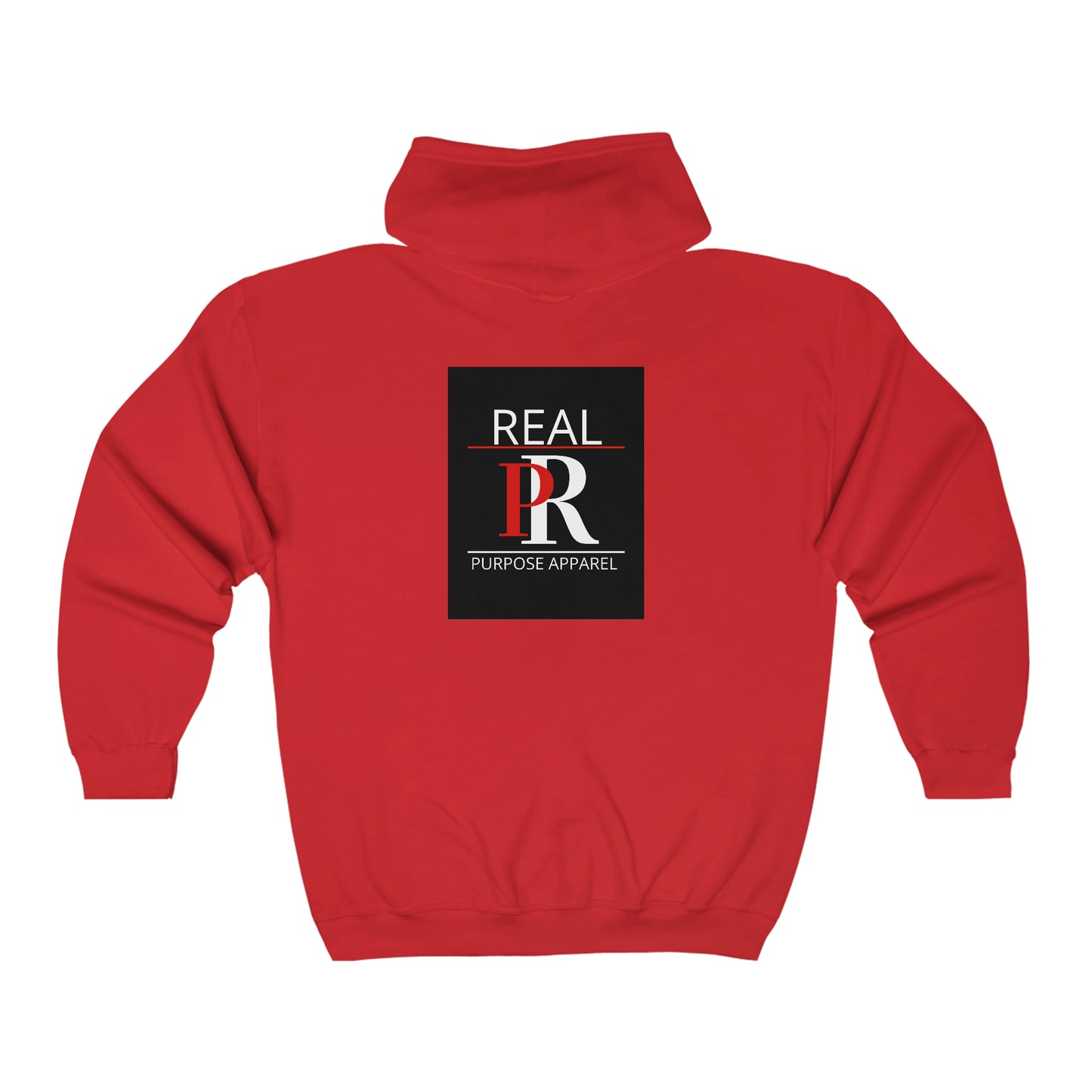 Real Purpose Unisex Heavy Blend™ Full Zip Logo Hooded Sweatshirt
