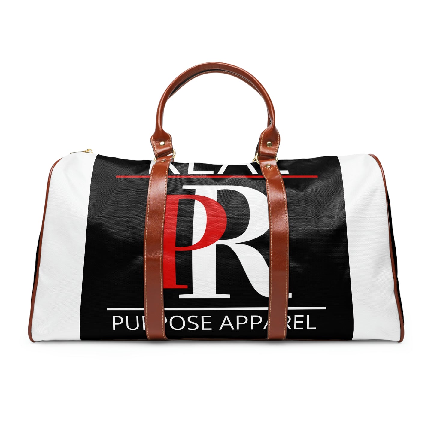 Real Purpose White Accent Logo Waterproof Travel Bag