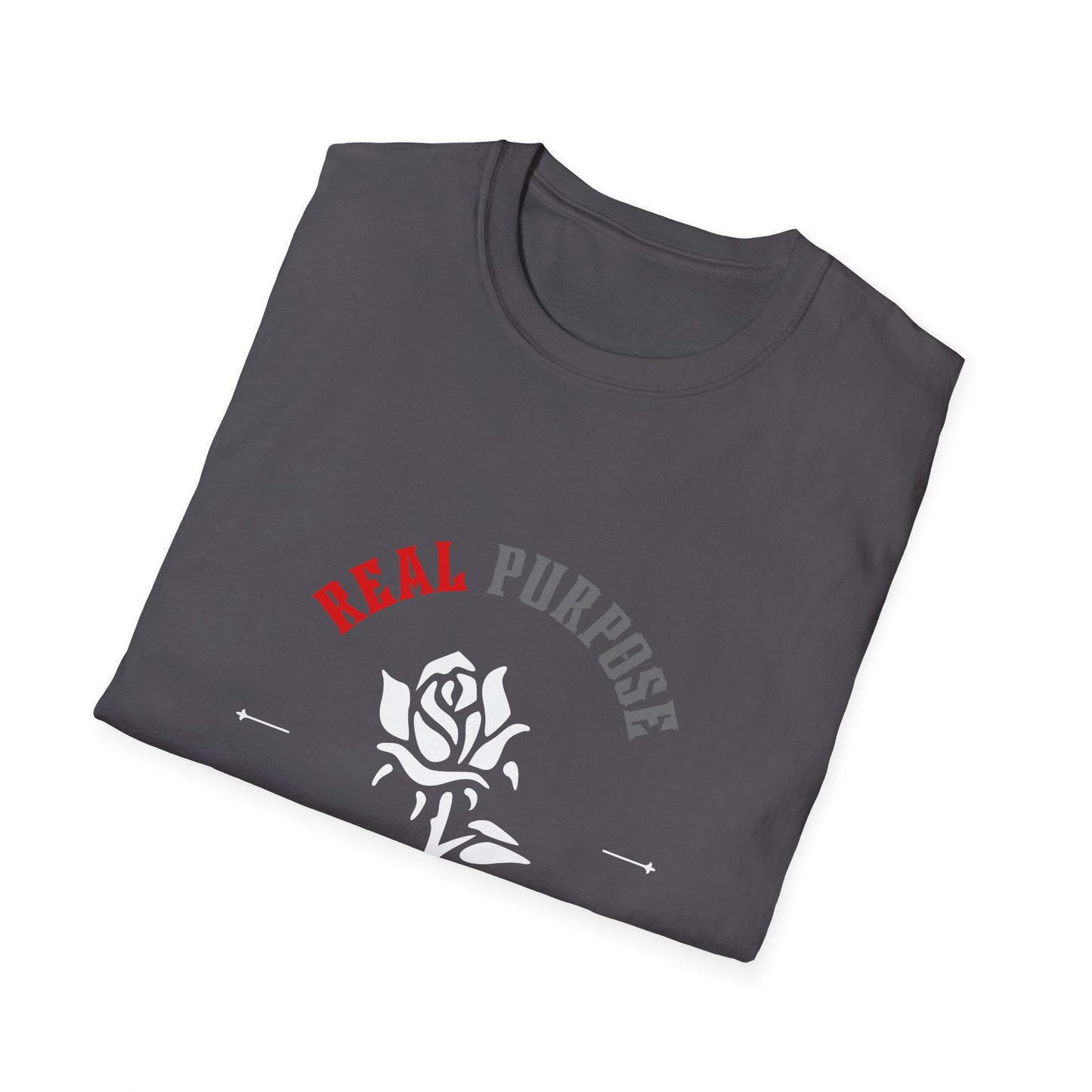 Women Logo Rose Unisex Softstyle T-Shirt with Real Purpose Apparel - Life Purpose Journey and Inspiration