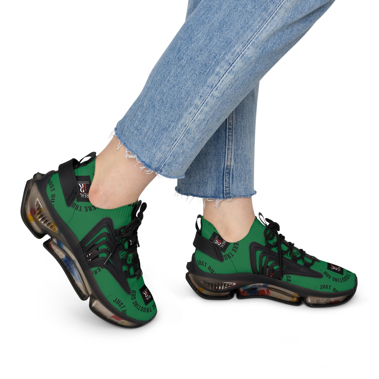 Real Purpose Apparel Women's Green Mesh Sneakers