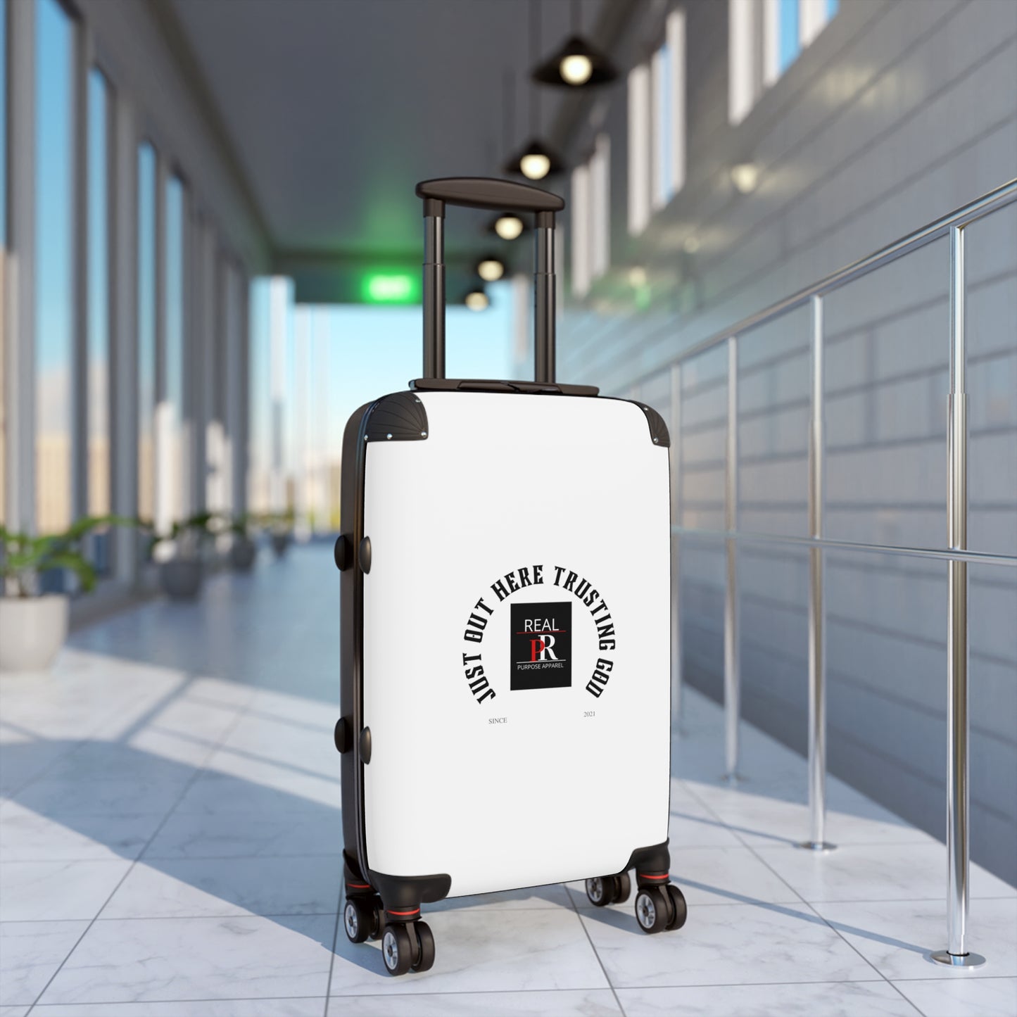 Real Purpose White Suitcase