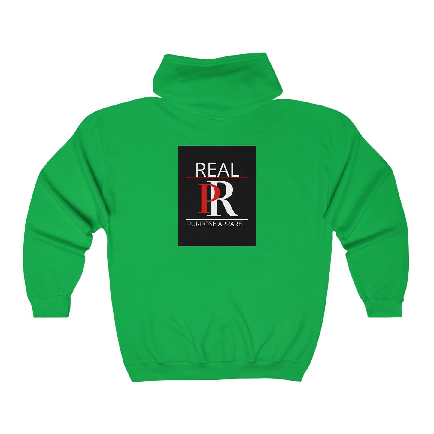 Real Purpose Unisex Heavy Blend™ Full Zip Logo Hooded Sweatshirt