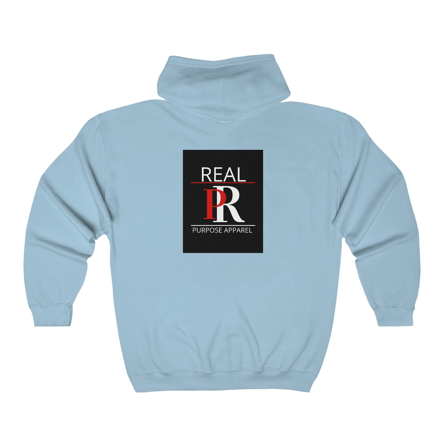 Real Purpose Unisex Heavy Blend™ Full Zip Logo Hooded Sweatshirt