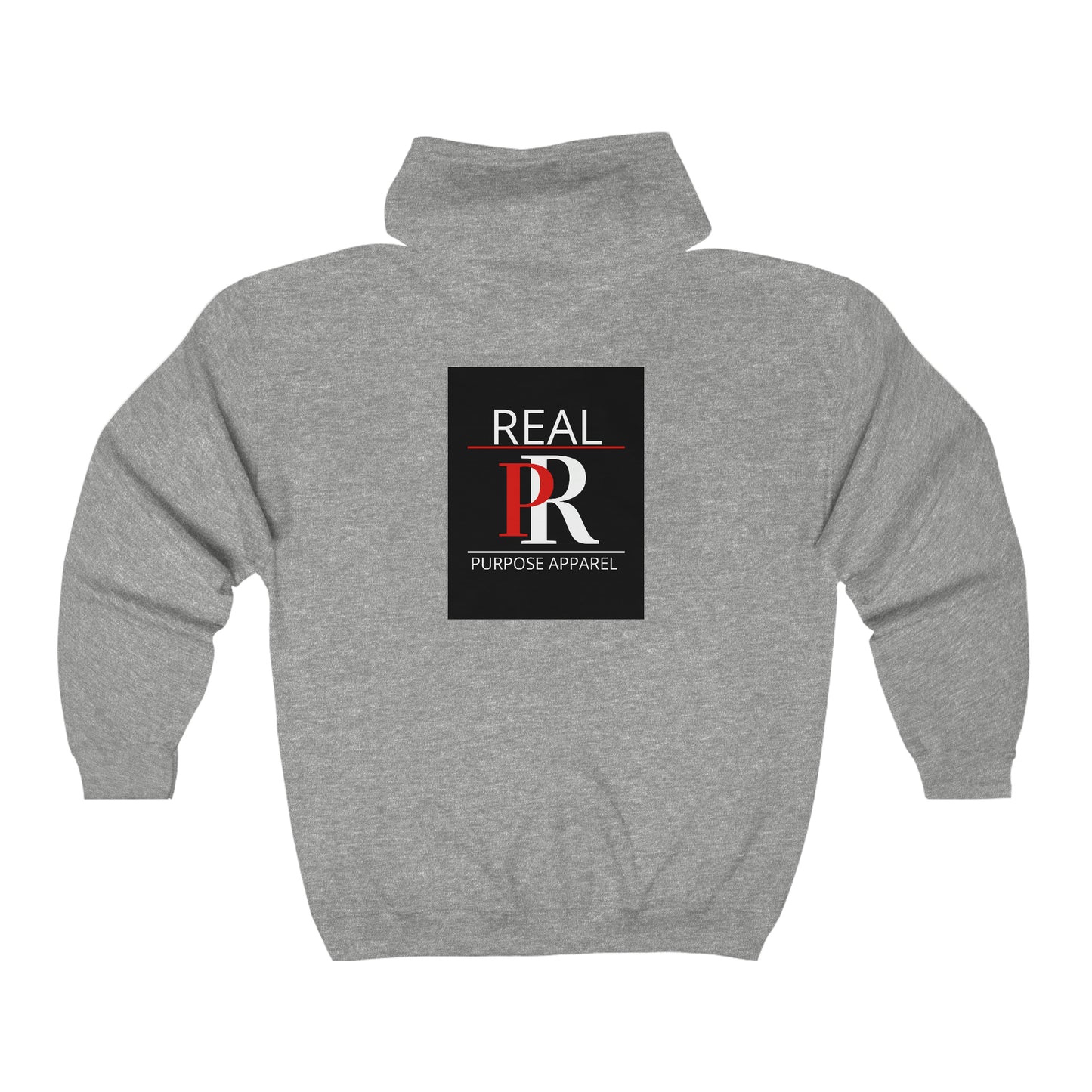 Real Purpose Unisex Heavy Blend™ Full Zip Logo Hooded Sweatshirt