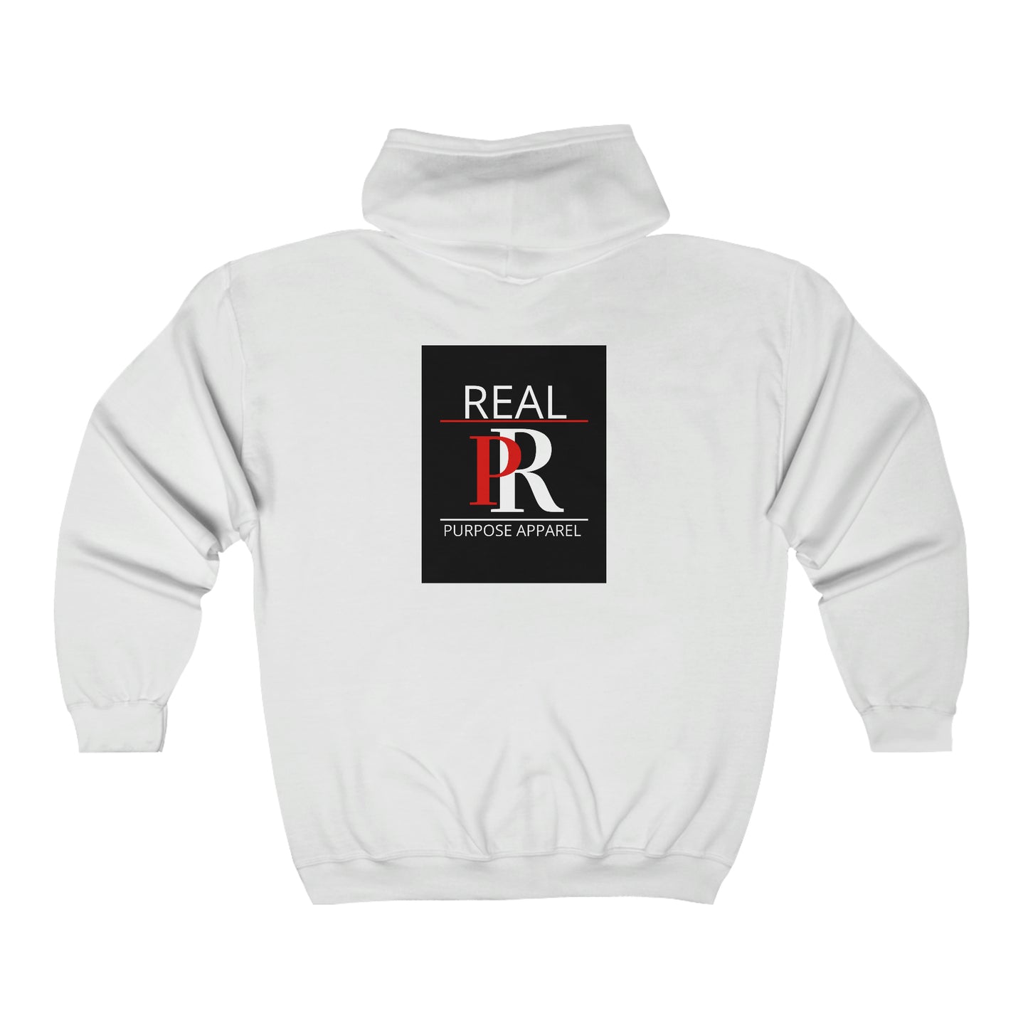 Real Purpose Unisex Heavy Blend™ Full Zip Logo Hooded Sweatshirt