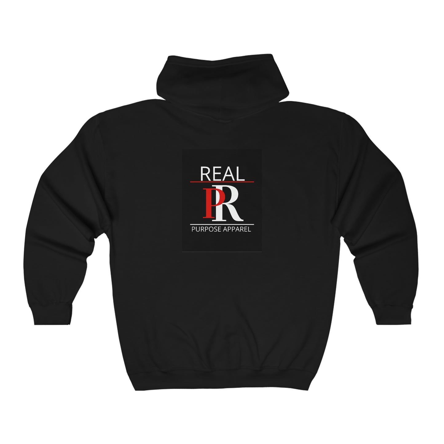 Real Purpose Unisex Heavy Blend™ Full Zip Logo Hooded Sweatshirt