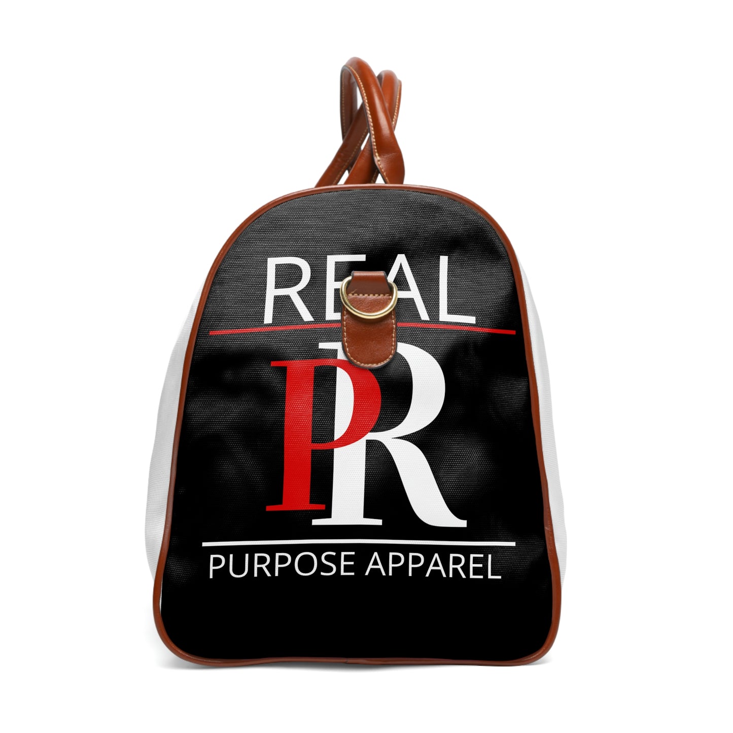 Real Purpose White Accent Logo Waterproof Travel Bag