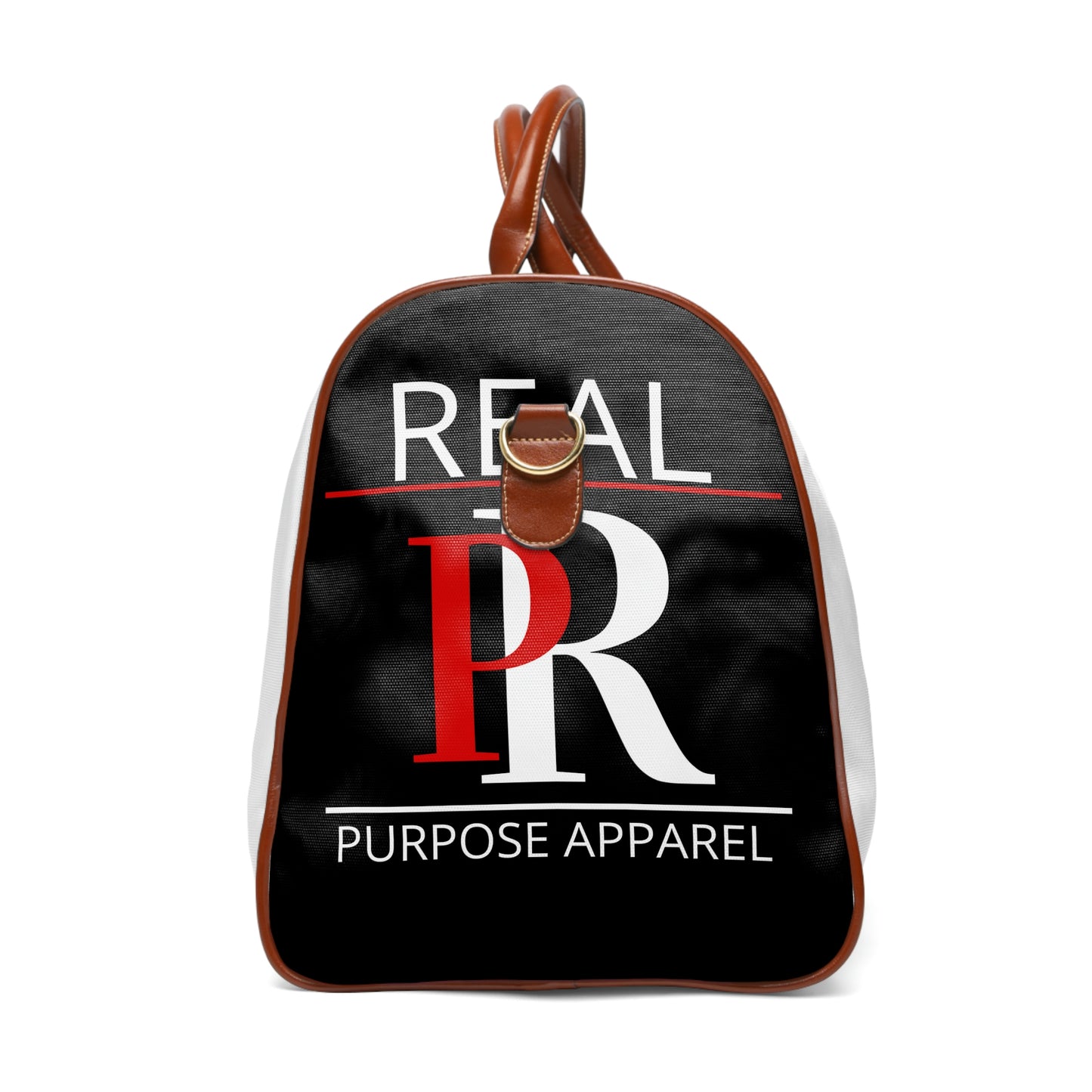Real Purpose White Accent Logo Waterproof Travel Bag